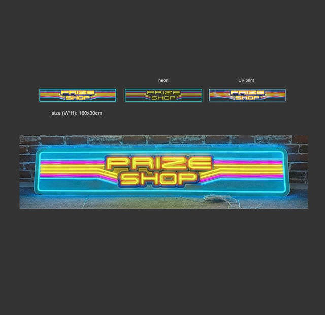 Neon Style LED Sign - Prize Shop Large 160cm x 30cm WOW Factor