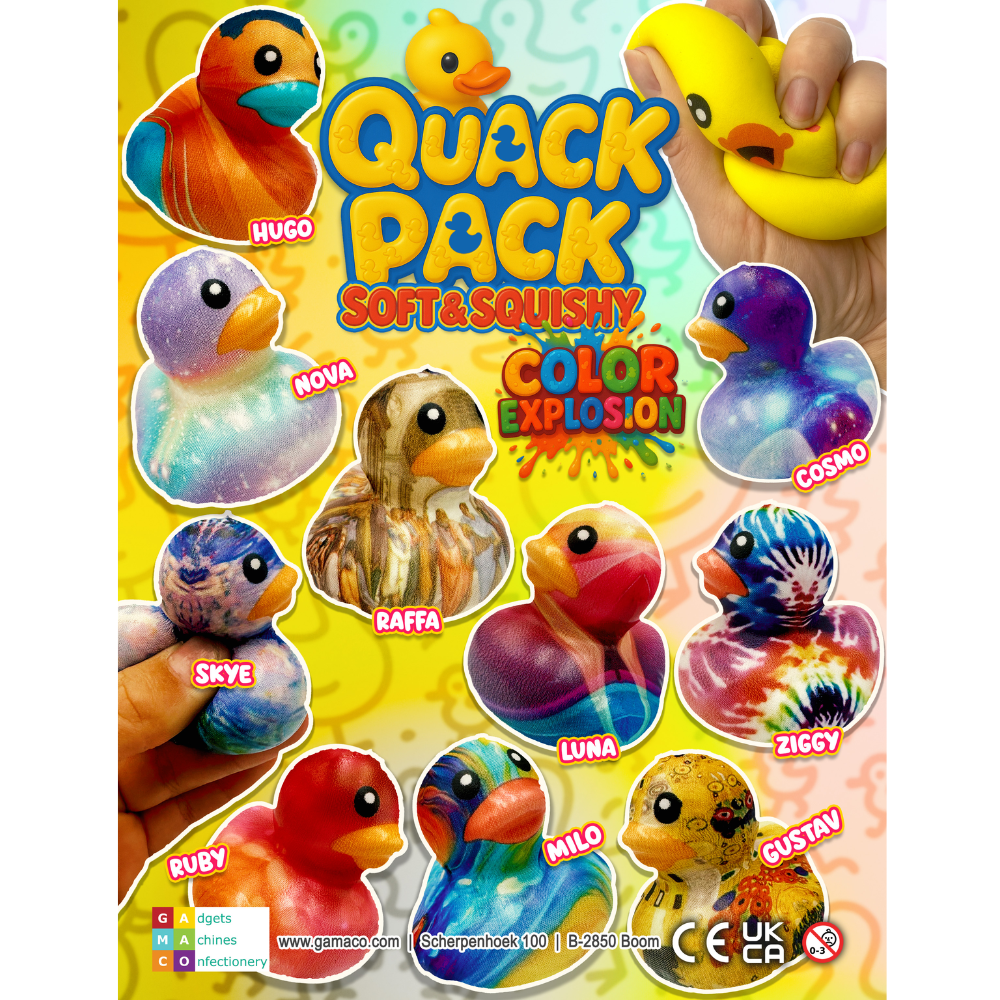 Quack Pack Colour Explosion (x500) 50mm Vending Capsules