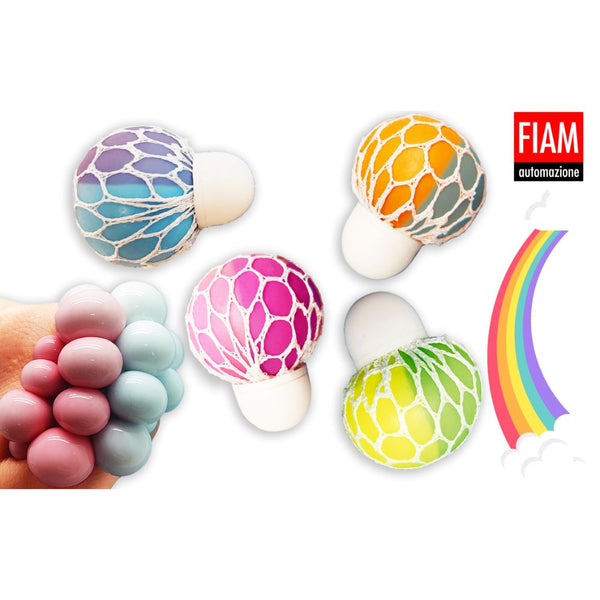 Rainbow Mesh Balls (x300) 55mm Prize Capsules