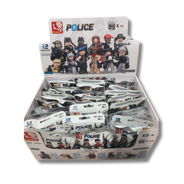 Sluban Cops Minifigures Blind Bag (x48) in Counter Display