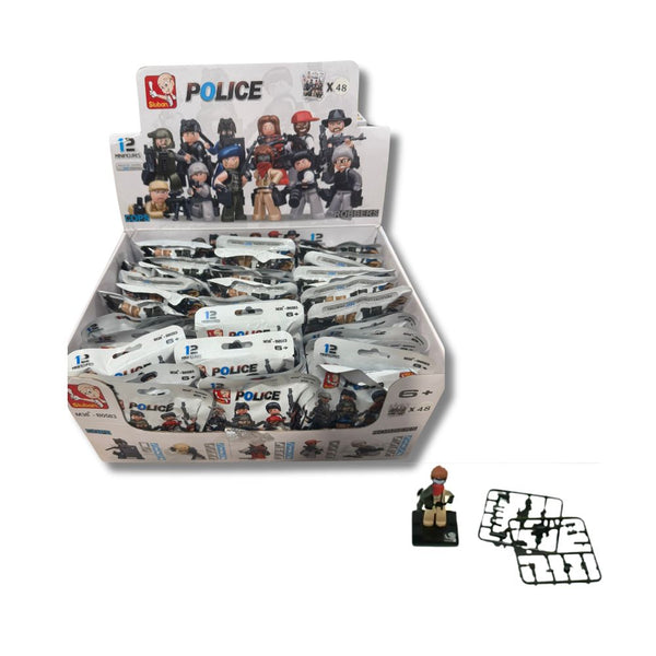 Sluban Cops Minifigures Blind Bag (x48) in Counter Display