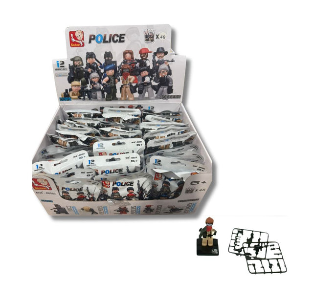 Sluban Cops Minifigures Blind Bag (x48) in Counter Display