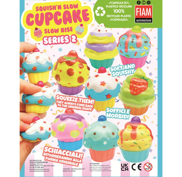 Squish' n Slow Cupcake 55mm (x500) Vending Prize Capsules