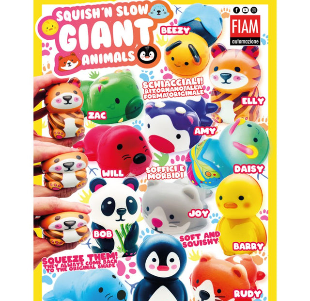 Squish' n Slow Giant Animal 100mm (x120) Vending Capsules