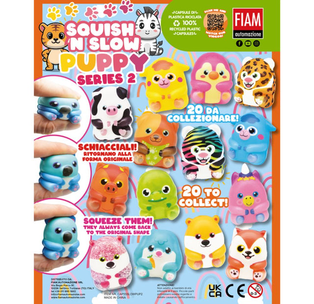 Squish' n Slow Puppy Series 2 - 55mm (x400) Vending Prize Capsules