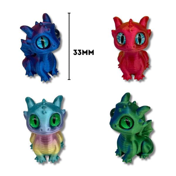 Dragon Eggs with Cute Dragon 3D Printed