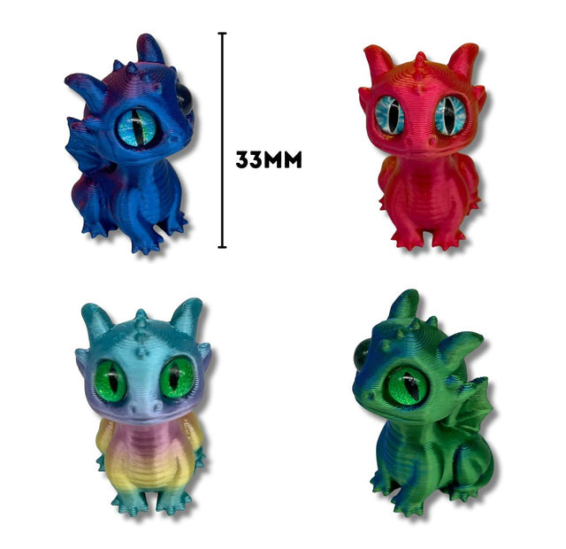 Dragon Eggs with Cute Dragon 3D Printed