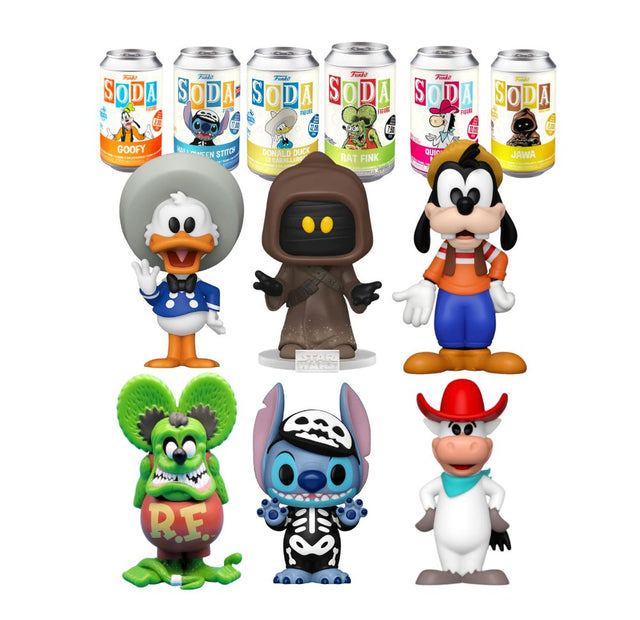 Vinyl Soda Collectables in Tins Mix 2 - 6 pieces