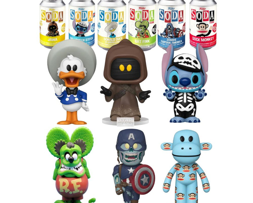 Rat Fink, Jawa, Donald Duck, Zombie Captain America, Sock Monkey, Halloween Stitch