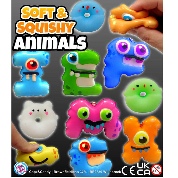 Soft & Squishy Animals (x600) 50mm Novelty Prize Vend Capsules