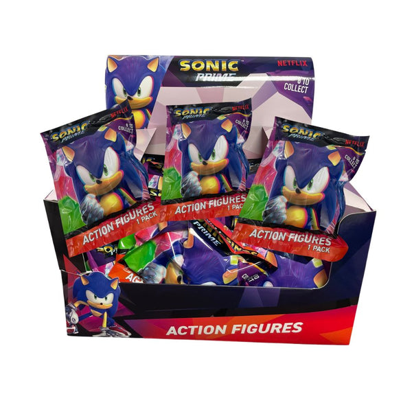 Sonic prime action figures in a blind foil bag