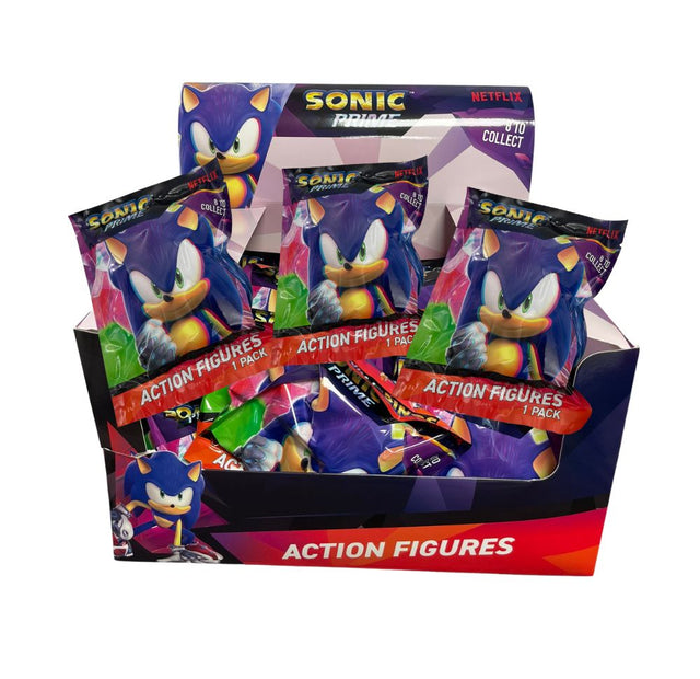 Sonic prime action figures in a blind foil bag