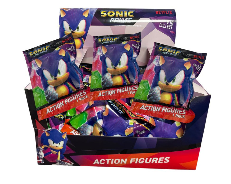 Sonic prime action figures in a blind foil bag