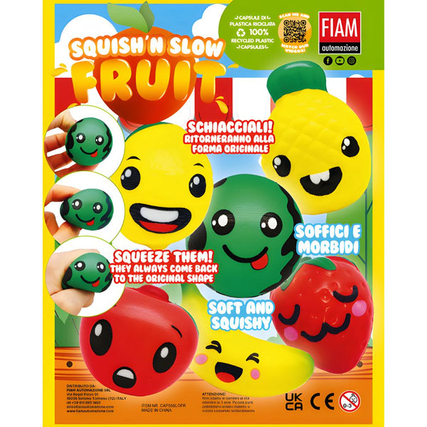 Squish 'n Slow Fruit (x500) 55mm Vending Prize Capsules