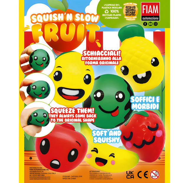 Squish 'n Slow Fruit (x500) 55mm Vending Prize Capsules