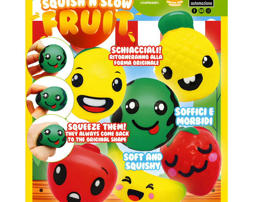 Squish 'n Slow Fruit (x500) 55mm Vending Prize Capsules