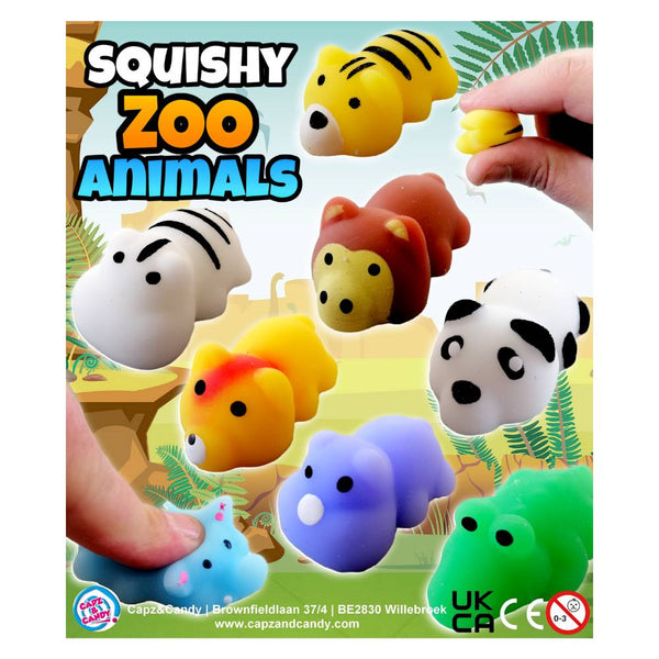 Squishy Zoo Animals (x150) 50mm Novelty Prize Vend Capsules