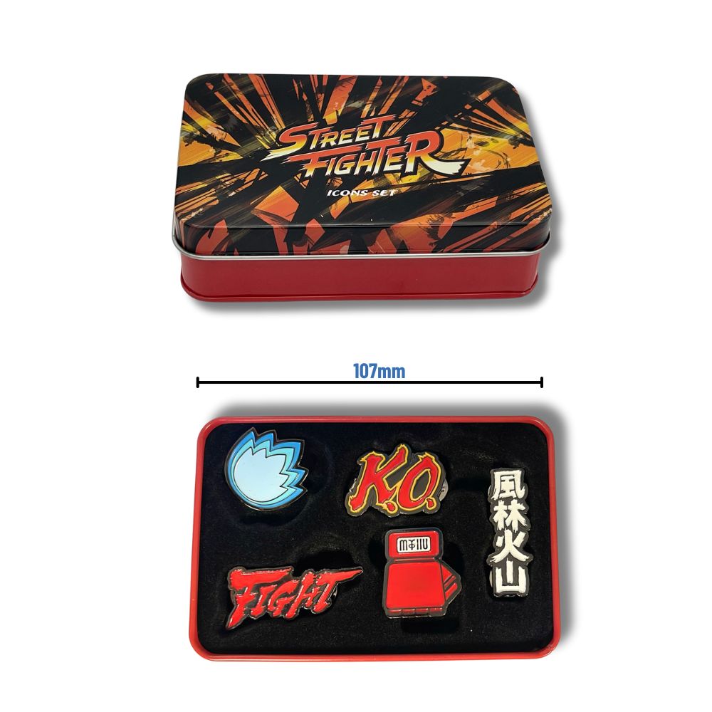 Street Fighter Icons Badge Collector's Tin Box (x24)