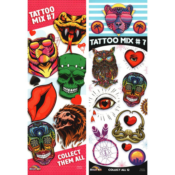 Tattoo Mix #7 (x300) - Flat Pack Vending Tattoos