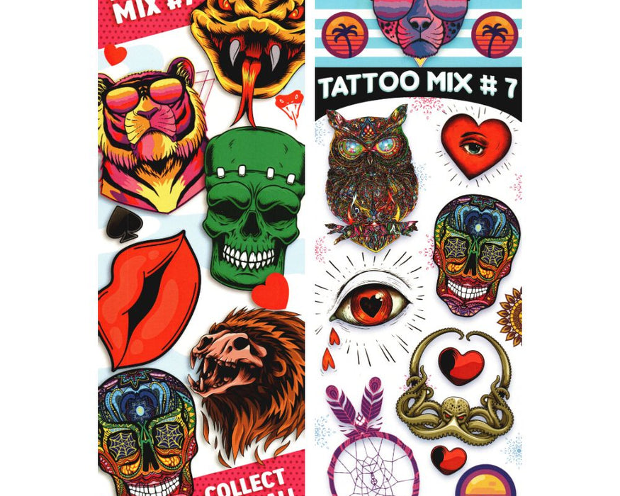 Tattoo Mix #7 (x300) - Flat Pack Vending Tattoos