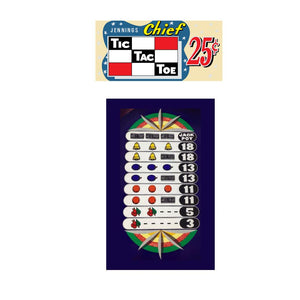 Jennings Chief Tic Tac Toe Artwork Plexi Panel Set 25c Variant Arcade Recreation