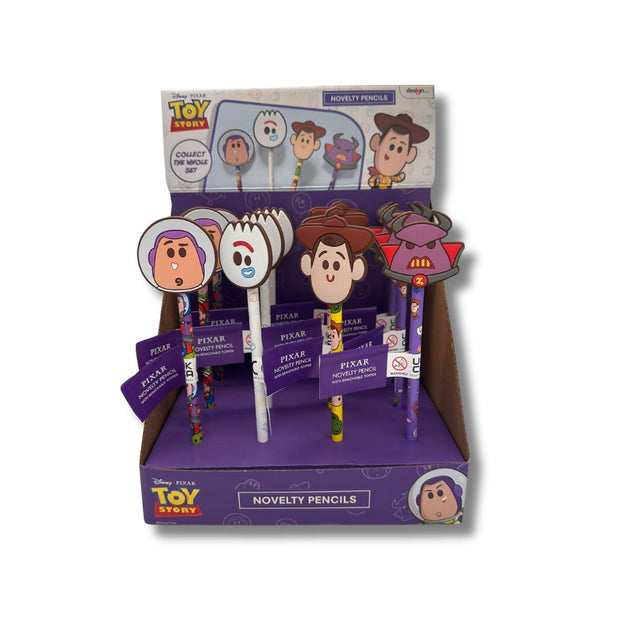 Toy Story Novelty Assorted 2D Pencils -  12 in Counter Display Unit