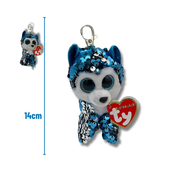 Ty Sequin Husky Plush Key Clip 