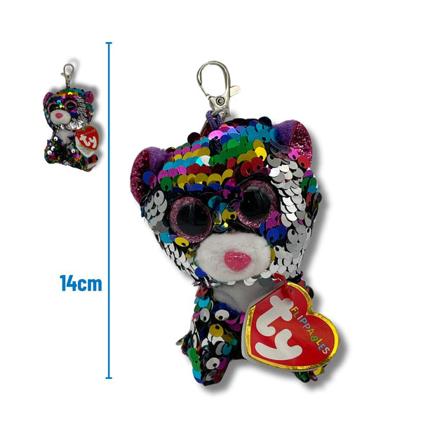 Ty Sequin Leopard Plush Key Clip (x24) Ty Brand