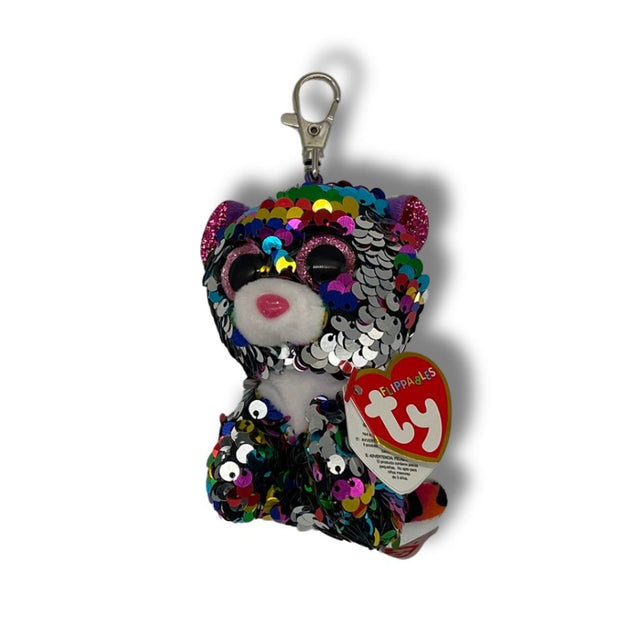 Ty Sequin Leopard Plush Key Clip (x24) Ty Brand