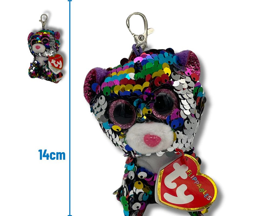 Ty Sequin Leopard Plush Key Clip (x24) Ty Brand