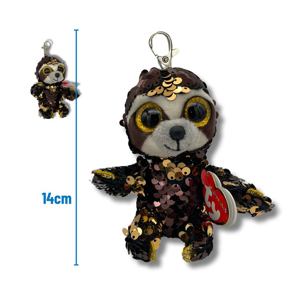 Ty Sequin Brown Sloth Plush Key Clip (x24) Ty Brand