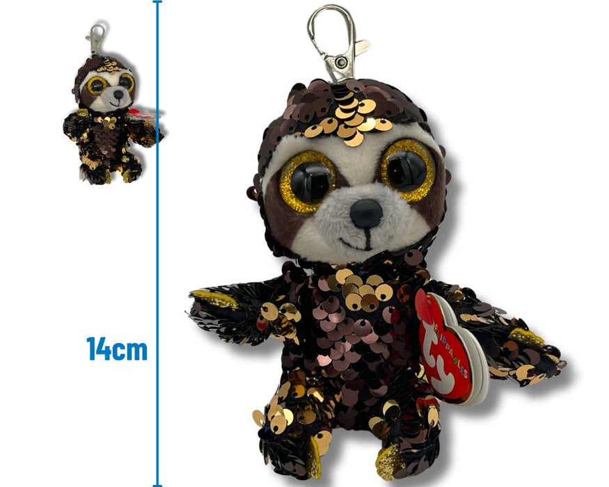 Ty Sequin Brown Sloth Plush Key Clip (x24) Ty Brand