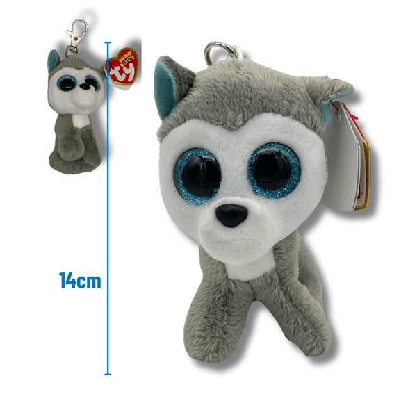 Ty Slush Boo Grey Dog Plush Key Clip (x24) Ty Brand