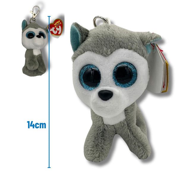Ty Slush Boo Grey Dog Plush Key Clip (x24) Ty Brand