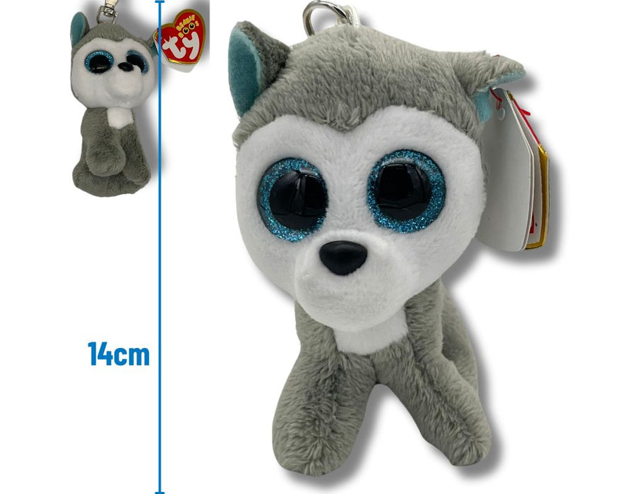 Ty Slush Boo Grey Dog Plush Key Clip (x24) Ty Brand