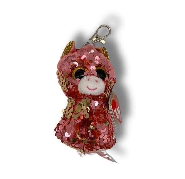 Ty Sunset Sequin Unicorn Plush Key Clip