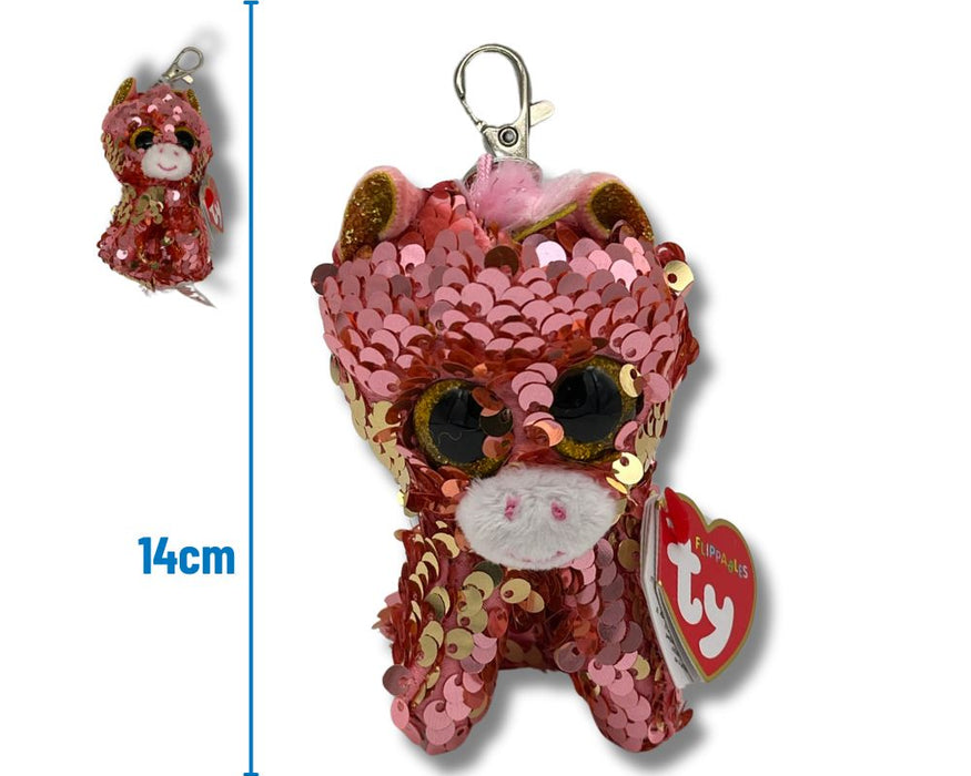 Ty Sunset Sequin Unicorn Plush Key Clip