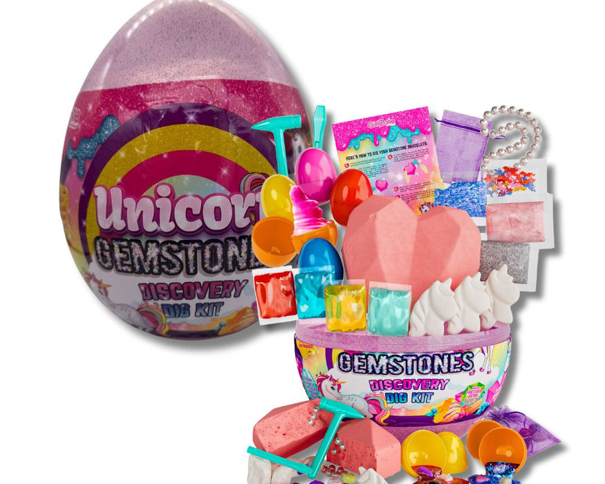 GirlZone Unicorn Gemstones Discovery Dig Kit (x12)