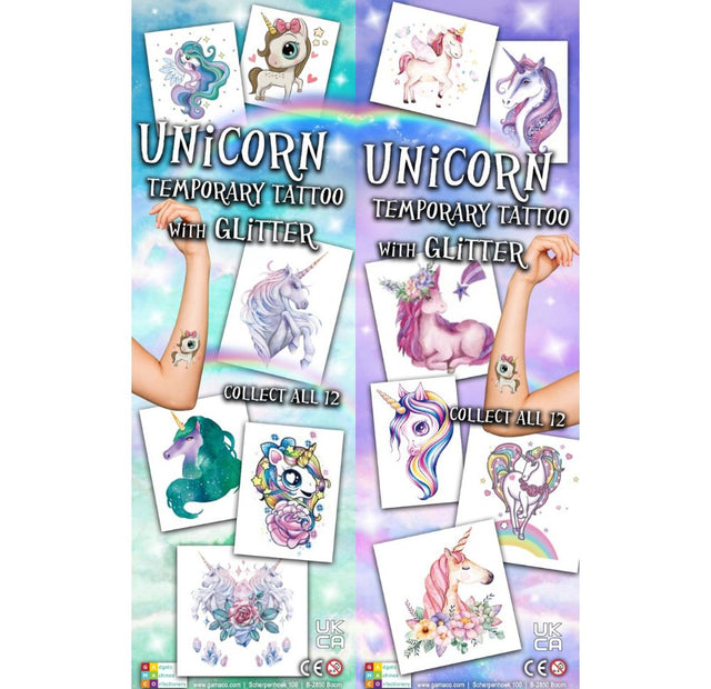 Unicorn with Glitter (x300) - Flat Pack Vending Tattoos