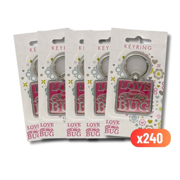 Volkswagen Keyring Love Bug Square Pink (x240)