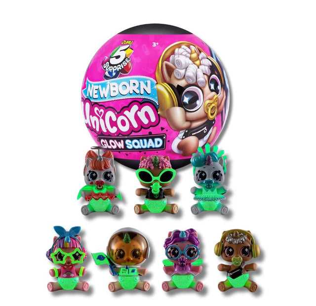 5 Surprise Newborn Unicorn Glow Squad Series 6 (X48) Zuru