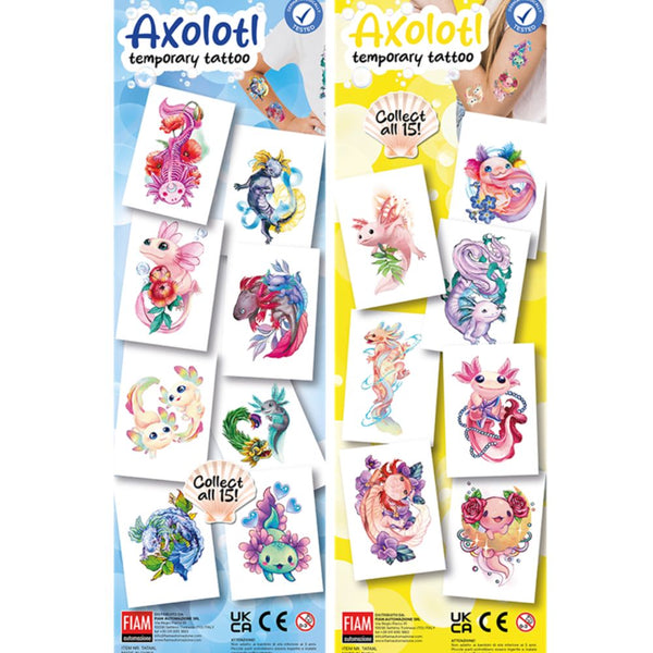 Axolotl Tattoos (x300) - Flat Pack Vending Tattoos