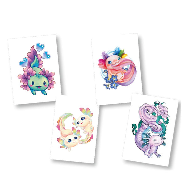 Axolotl Tattoos (x300) - Flat Pack Vending Tattoos