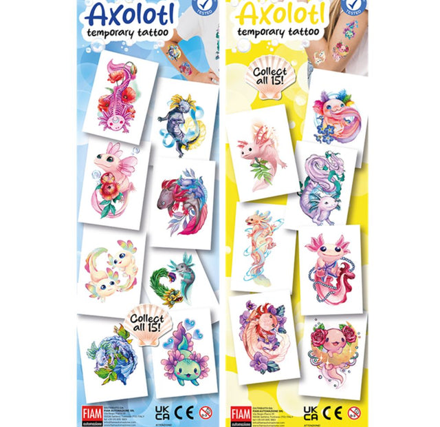 Axolotl Tattoos (x300) - Flat Pack Vending Tattoos