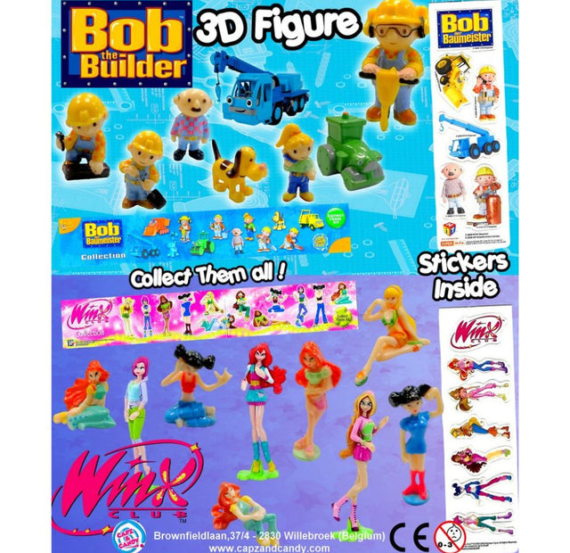 Bob The Builder and Winx Club Mix (x600) 50mm Vending Prize Capsule