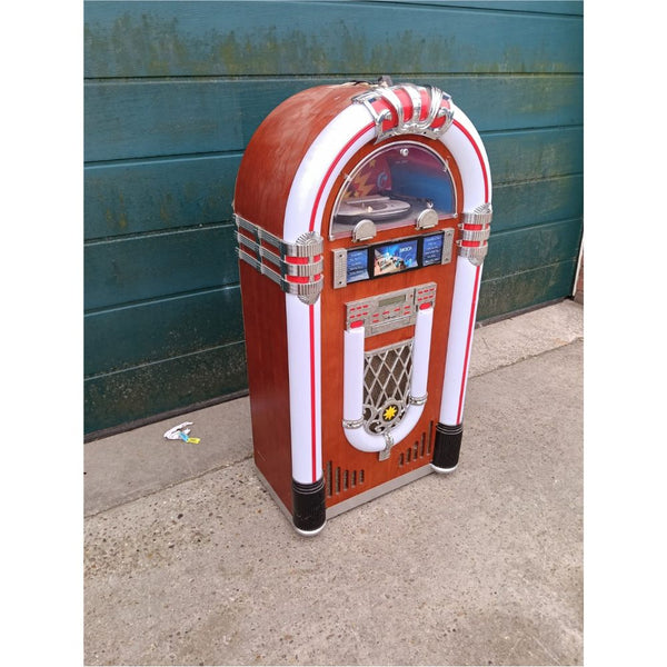 Used Retro Style Modern Jukebox for Vinyl, CD, USB & Bluetooth