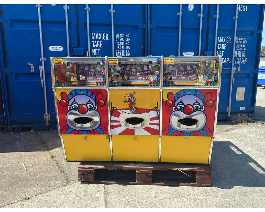 Used Clown Themed 6 Player Pusher Machine