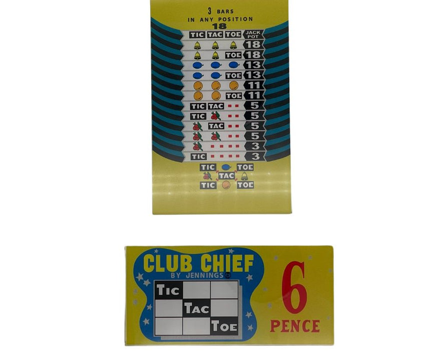 Jennings Club Chief 6 Pence Variant Arcade Recreation x 2 Pieces
