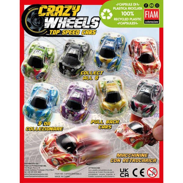 Crazy Wheels (x600) 55mm Vending Prize Capsules