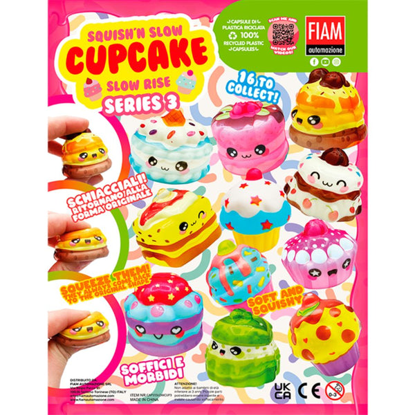 Squish' n Slow Cupcake Series 3 55mm (x500) Vending Prize Capsules